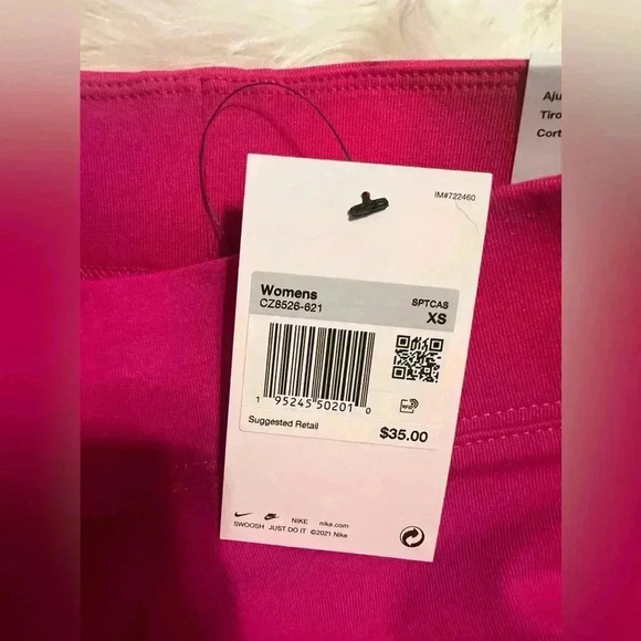 Nike NWT hot pink biker shorts sz XS - Picture 4 of 4